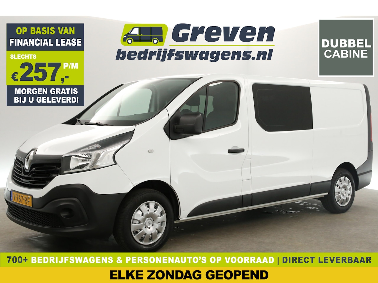 Renault Trafic - 1.6 dCi T29 L2H1 6 Persoons | Dubbele Cabine Airco Cruise PDC Elektrpakket Trekhaak - AutoWereld.nl