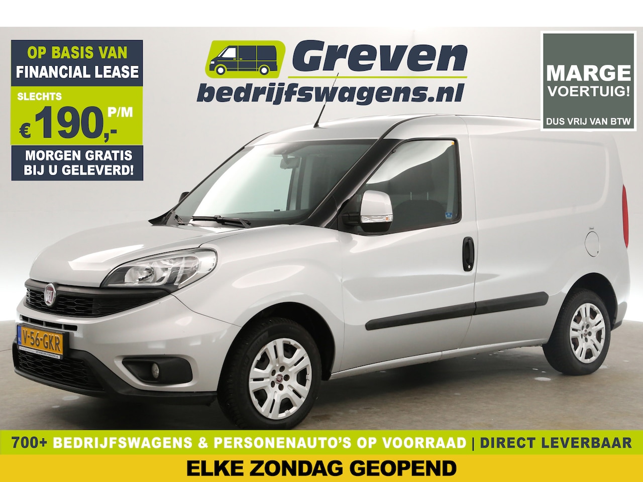 Fiat Doblò - 1.3 MultiJet L1H1 Marge | Airco Cruise Navi Parkeersensoren Metallic Elektrpakket Schuifde - AutoWereld.nl