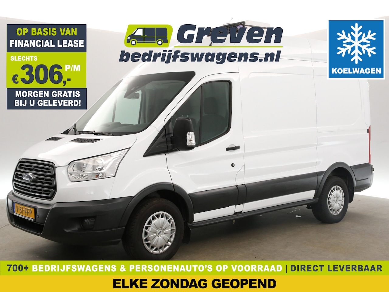 Ford Transit - 350 2.2 TDCI L2H3 155PK Koelwagen | 2800KG Trekgew. | Airco Cruise PDC Koelauto 3 Persoons - AutoWereld.nl