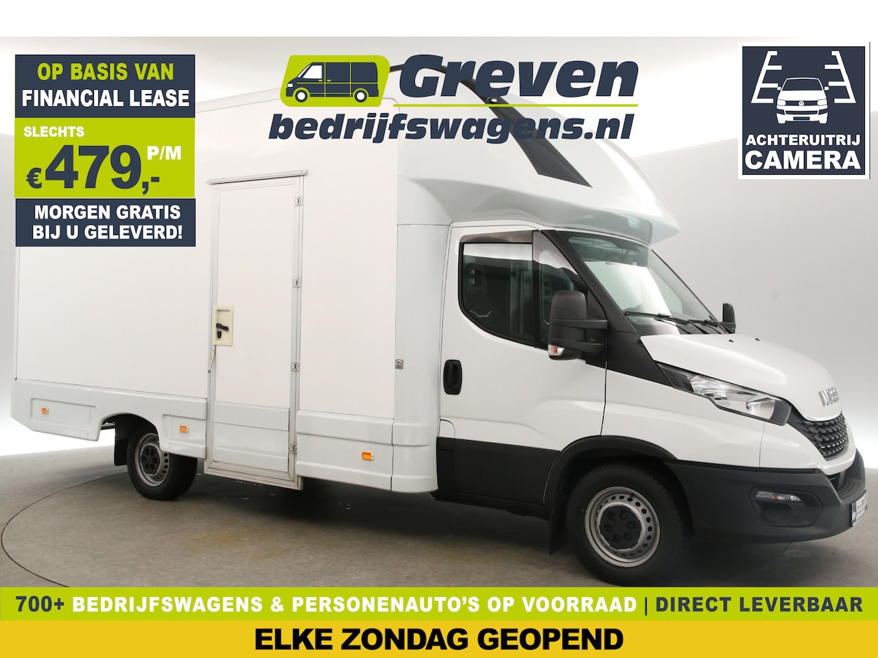 Iveco Daily - 35S14 2.3 410 Foodtruck Camper Verkoopwagen Bakwagen Zijdeur Inrichting Kasten Achterdeur - AutoWereld.nl