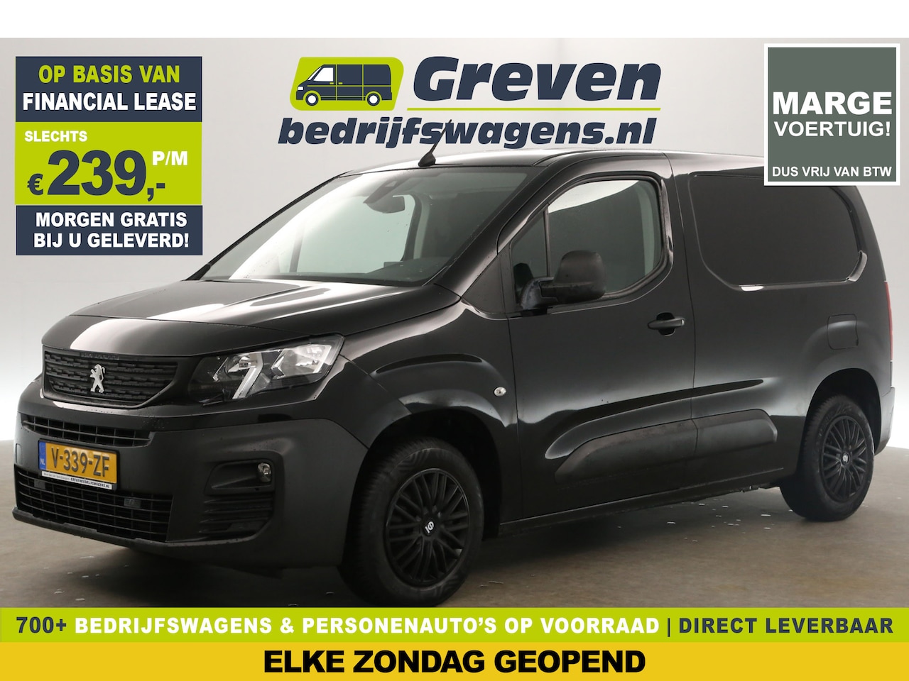 Peugeot Partner - 1.6 BlueHDI L1H1 | Marge | Airco Camera Cruise Carplay PDC 3 Persoons Elektrpakket - AutoWereld.nl