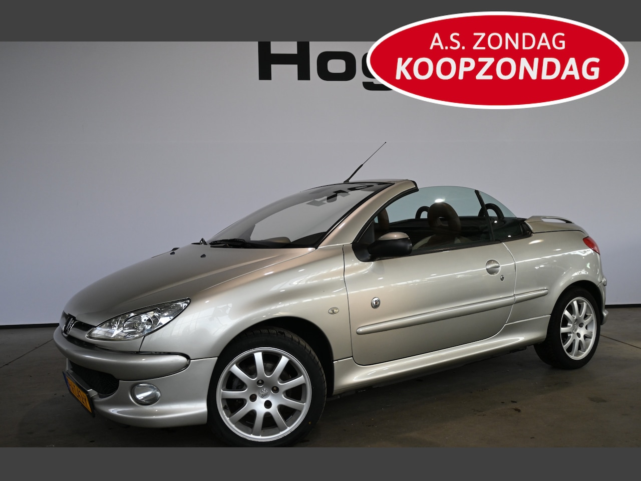 Peugeot 206 CC - 1.6-16V Roland Garros Airco ECC Leer Windscherm Licht metaal 100% Onderhouden Inruil mogel - AutoWereld.nl