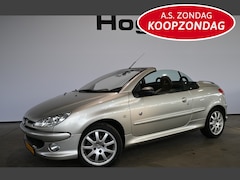 Peugeot 206 CC - 1.6-16V Roland Garros Airco ECC Leer Windscherm Licht metaal 100% Onderhouden Inruil mogel