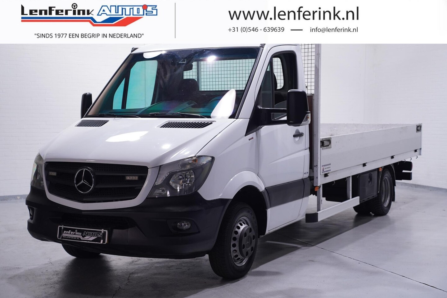 Mercedes-Benz Sprinter - 516 CDI 163 pk Pick Up/Open Laadbak Trekhaak 3500 kg, Airco, Cruise Control, 3-Zits, NL Au - AutoWereld.nl