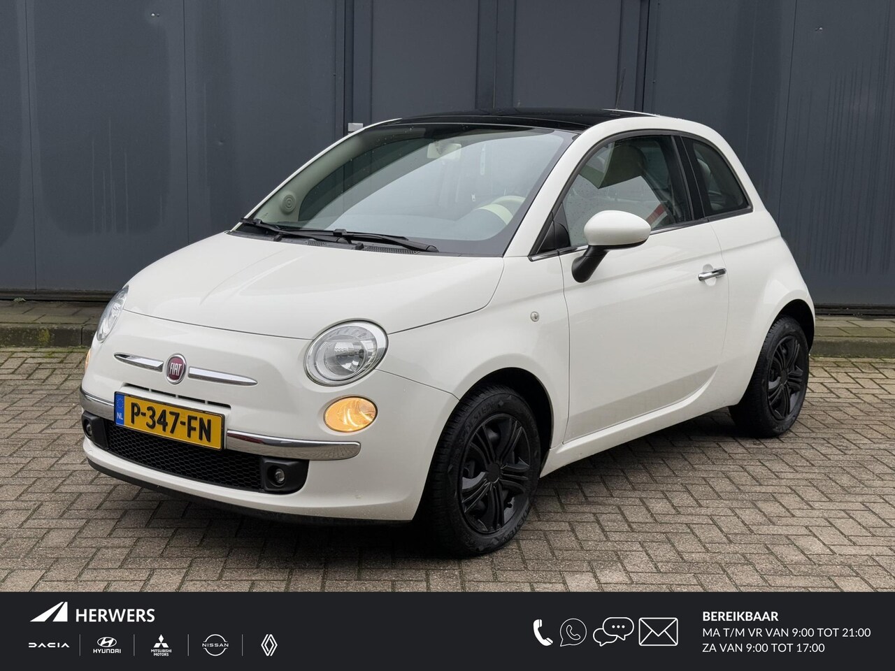 Fiat 500 - 1.2 Lounge / Panoramadak / Airco / Multifunctioneel stuurwiel / All Season banden / Parkee - AutoWereld.nl