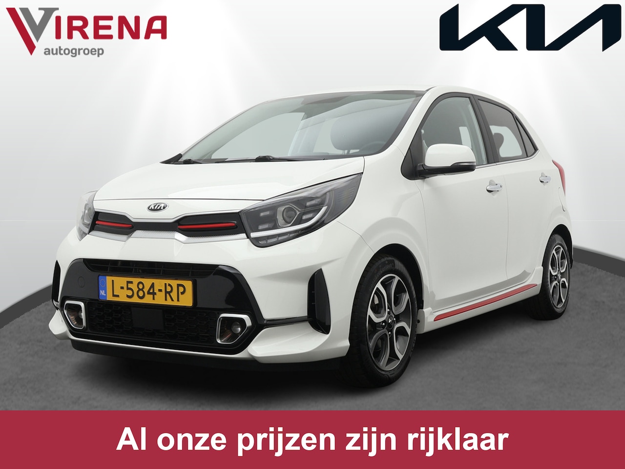 Kia Picanto - 1.0 DPi GT-Line - Navigatie - Climate Control - Keyless Entry - Apple Carplay/Android Auto - AutoWereld.nl