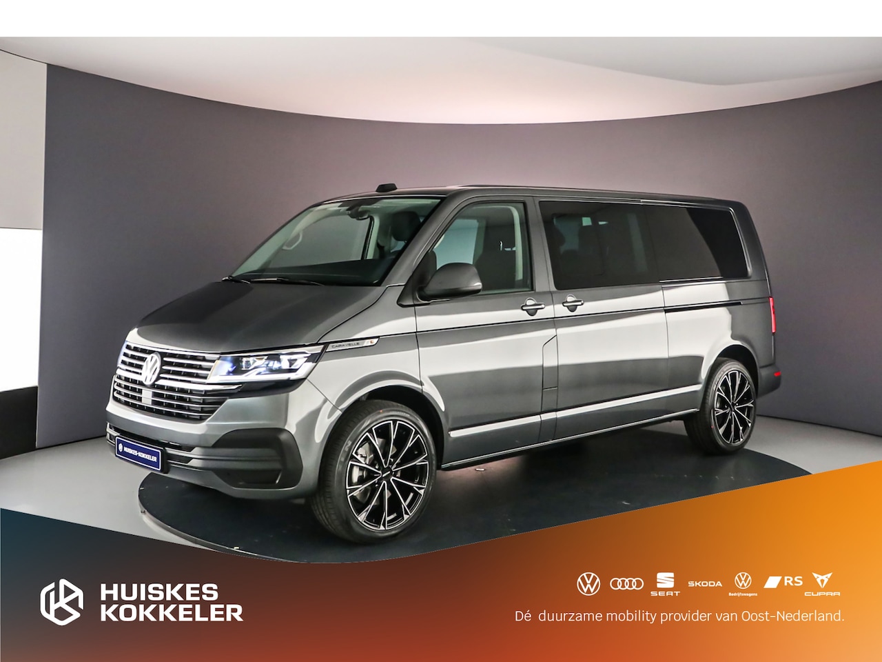 Volkswagen Transporter Caravelle - Dubbele cabine T6.1 2.0 TDI 204PK DSG L2H1 | LED Koplampen | 2x schuifdeur | Digitale cock - AutoWereld.nl