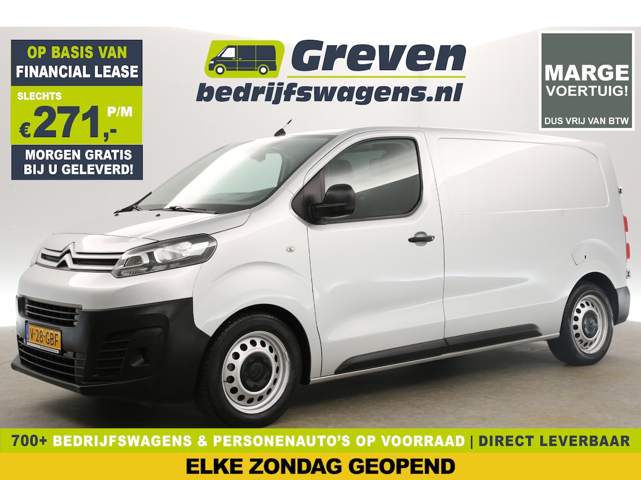 Citroën Jumpy - 1.6 BlueHDI L2H1 | Marge | Airco Cruise Carplay PDC Navigatie Elektrpakket - AutoWereld.nl