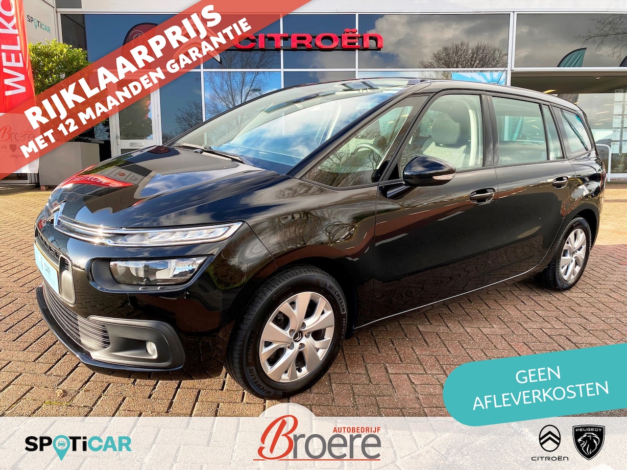 Citroën Grand C4 SpaceTourer - 1.2 Turbo 130pk Feel | trekhaak, verwarmde voorstoelen, navigatie, parkeersensoren, 16 inc - AutoWereld.nl