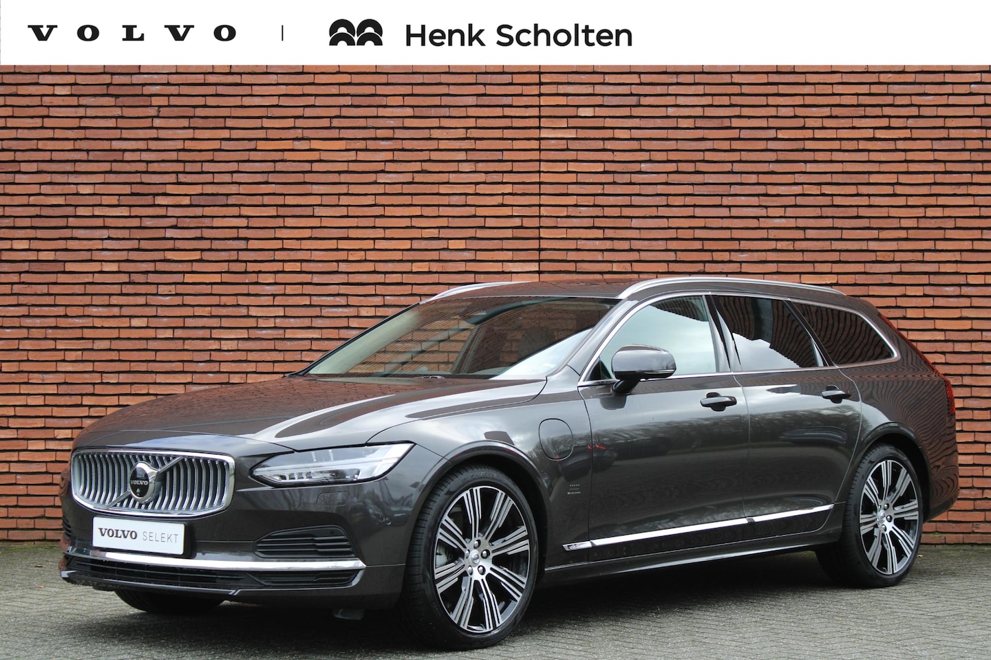 Volvo V90 - T8 Recharge AUT8 455PK AWD Ultimate Bright, Nappa leder met stoelventilatie en massagefunc - AutoWereld.nl