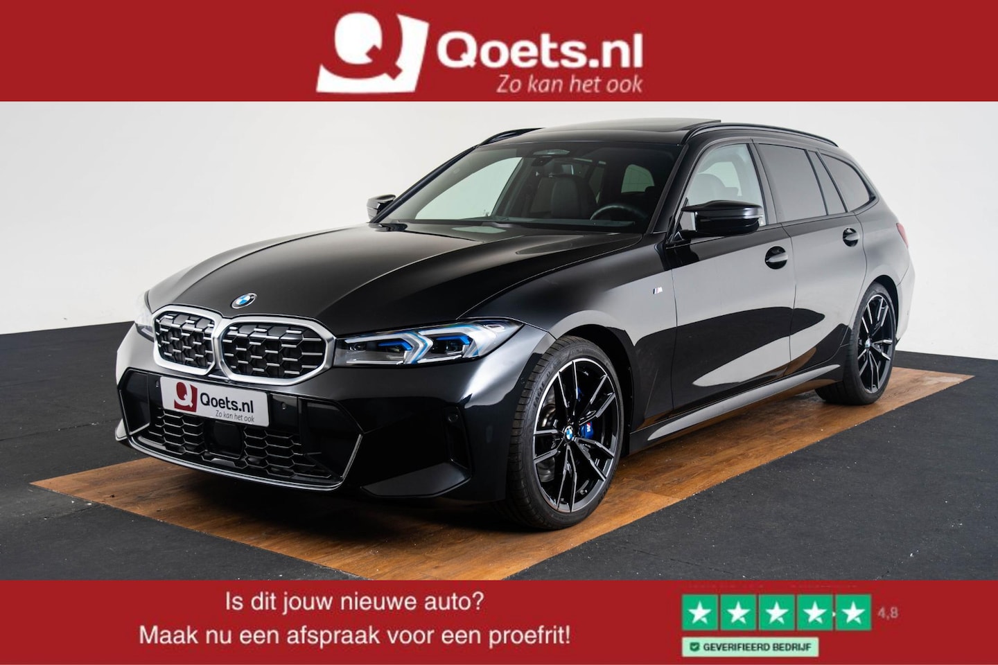 BMW 3-serie Touring - M340i xDrive Trekhaak - Panoramadak - Elektrisch verstelbare/verwarmde voorstoelen - Gelui - AutoWereld.nl