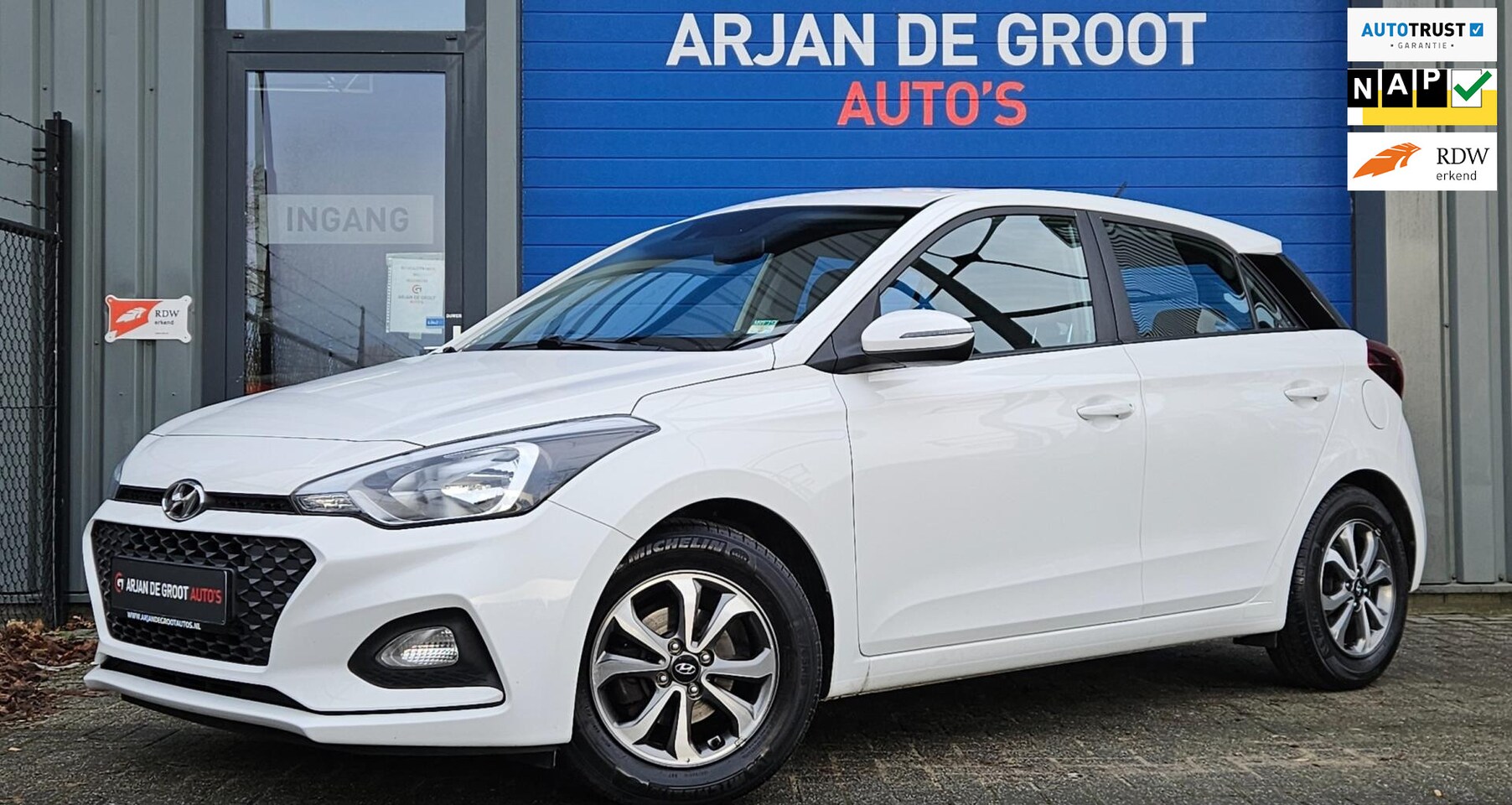 Hyundai i20 - 1.2 85PK 5Drs Airco Cruise Bleutooth Trekhaak Facelift - AutoWereld.nl