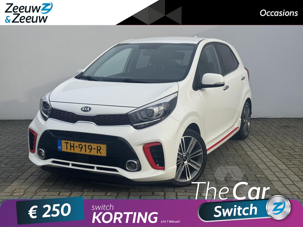 Kia Picanto - 1.2 CVVT GT-Line | GT-LINE | 1.2 MOTER | STUUR- STOELVERWARMING | NAVI | CAMERA | LEER BEK - AutoWereld.nl