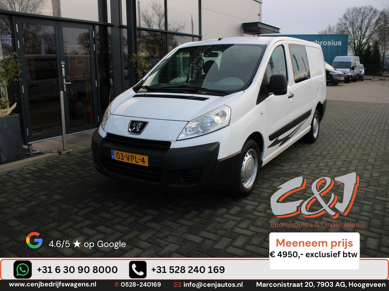 Peugeot Expert - 229 1.6 HDI L2H1 Dubbele Cabine airco cruise control 6 zits marge - AutoWereld.nl