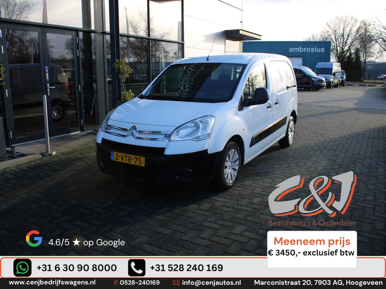 Citroën Berlingo - 1.6 e-HDI 700 Club Economy airco elek pakket 3 zits 2 schuifdeuren - AutoWereld.nl