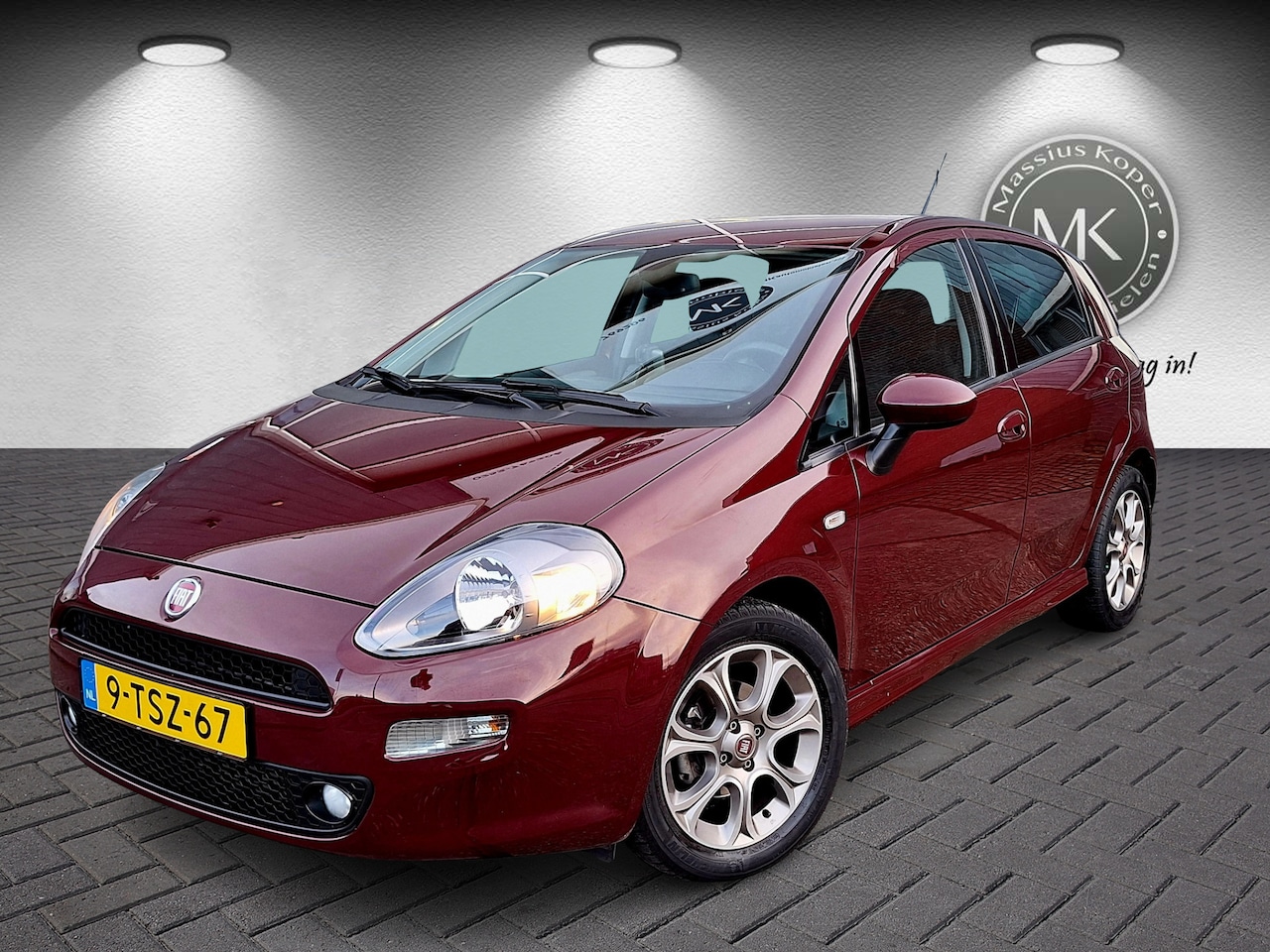 Fiat Punto Evo - 0.9 TwinAir Lounge 0.9 TwinAir Lounge, Airco, Navigatie, Bluetooth, 1 Eigenaar! - AutoWereld.nl