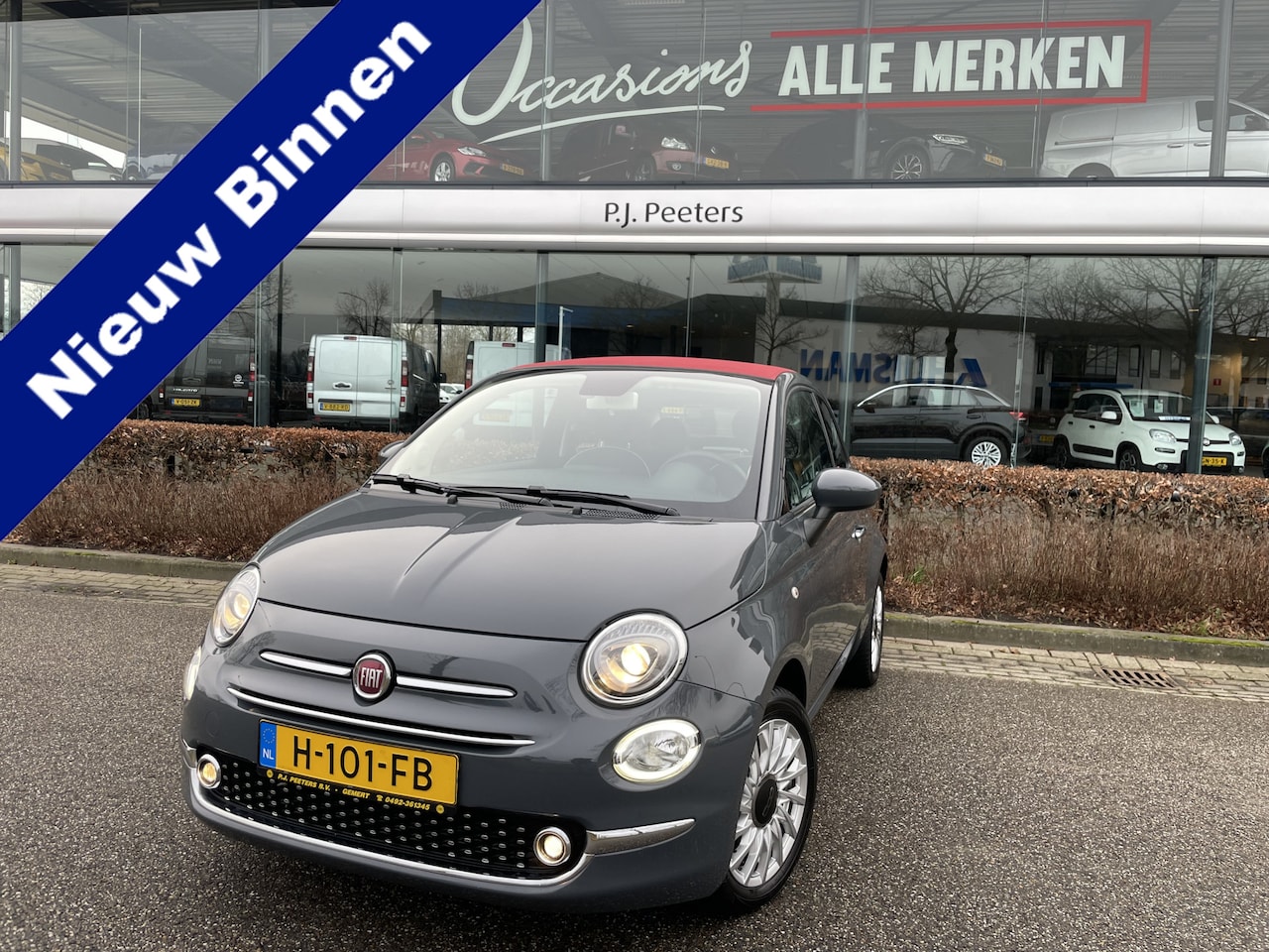 Fiat 500 - Cabrio 0.9 TwinAir Turbo Lounge Airco - Cruise control - Navigatie full map - Multifunctio - AutoWereld.nl