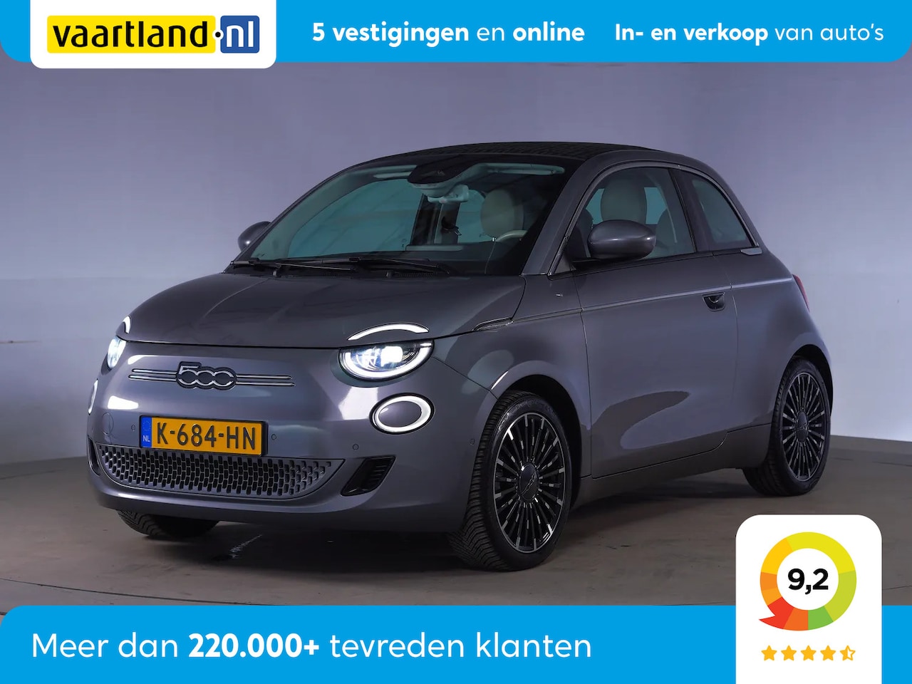 Fiat 500 C - La Prima 42 kWh [ Leder Nav Camera ] - AutoWereld.nl