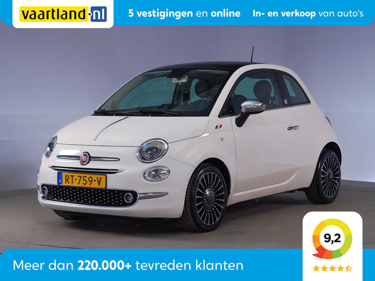 Fiat 500 - 0.9 TwinAir Turbo Mirror Lounge [ Panorama Navi Climate ] - AutoWereld.nl