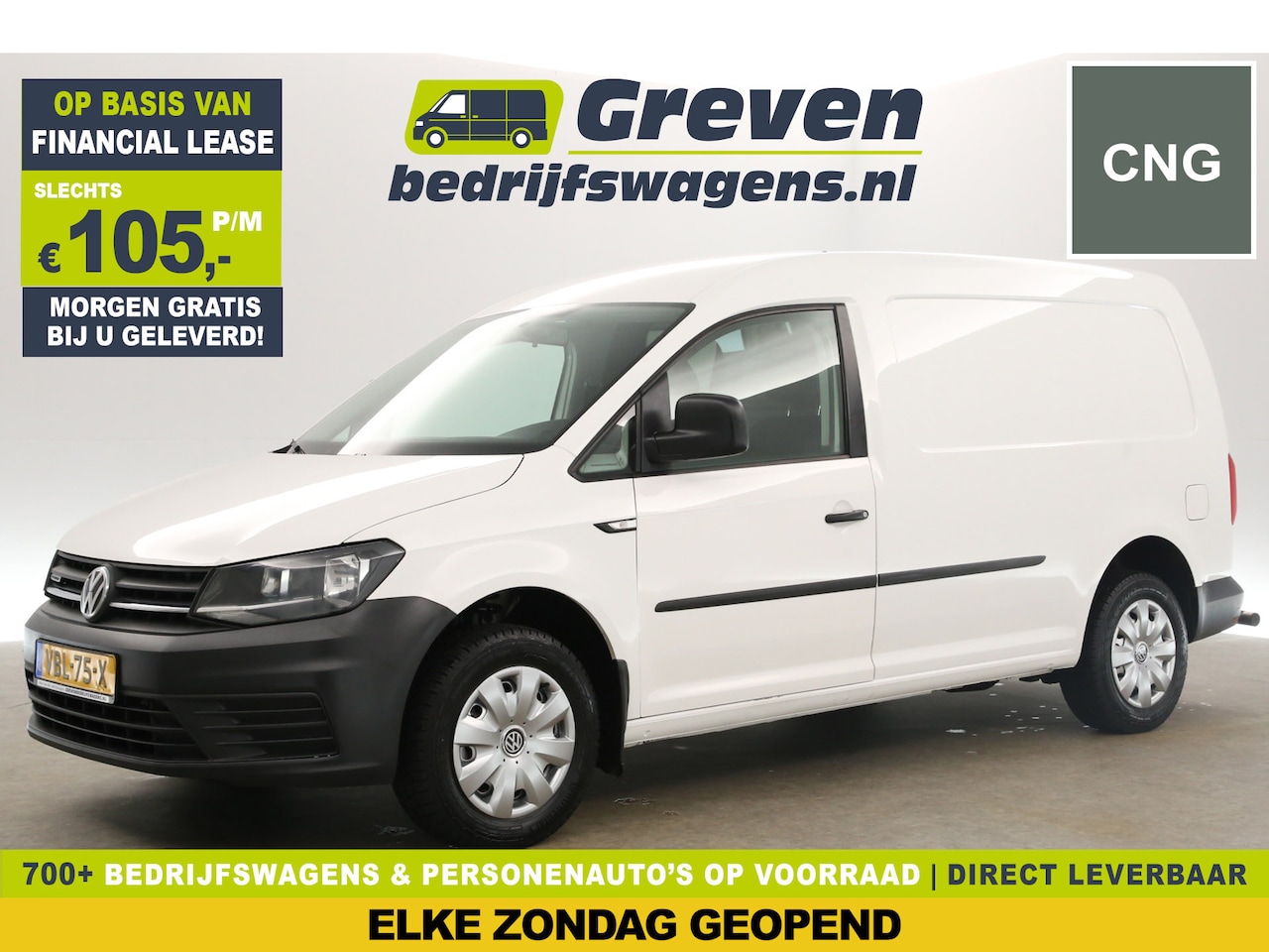 Volkswagen Caddy Maxi - 1.4 TGI L2H1 CNG | 110PK Cruisecontrol Parkeersensoren Elektrpakket Schuifdeur - AutoWereld.nl