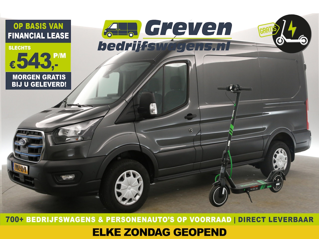 Ford E-Transit - 350 L2H2 Trend 68 kWh | Gratis E-Step! | 184PK Elektrisch Automaat Airco Carplay Navigatie - AutoWereld.nl