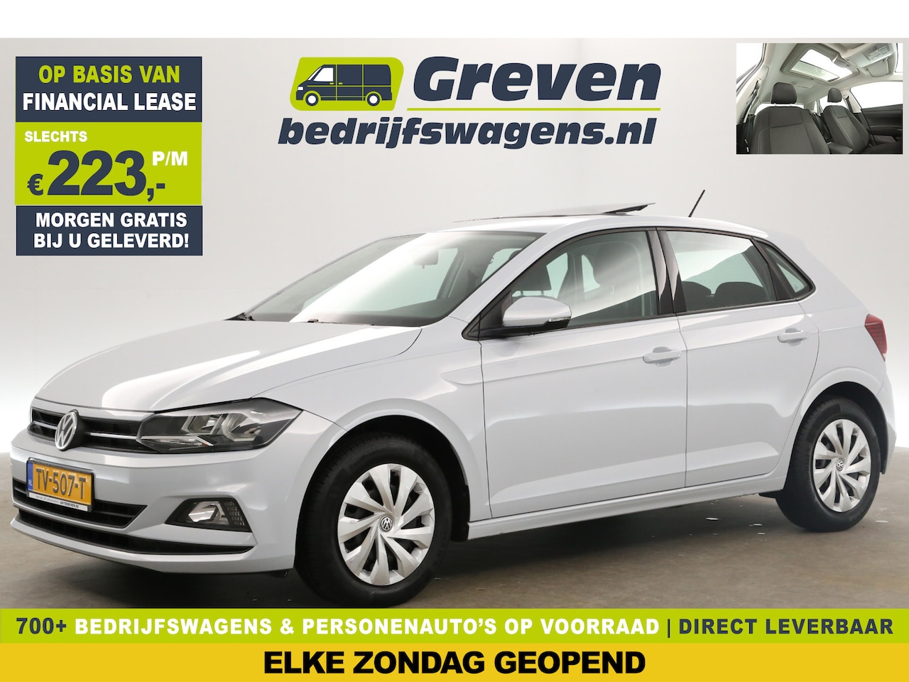 Volkswagen Polo - 1.0 TSI Pano Airco Adaptive-Cruise Camera Carplay Navi LED - AutoWereld.nl