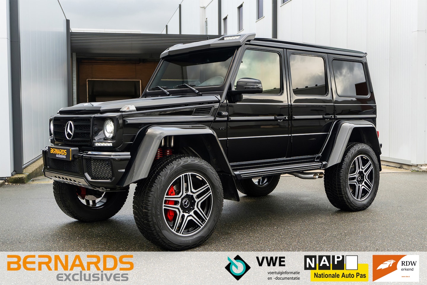 Mercedes-Benz G-klasse - 500 4x4² - Obsidian Black - 500PK Brabus tune & uitlaat - - AutoWereld.nl