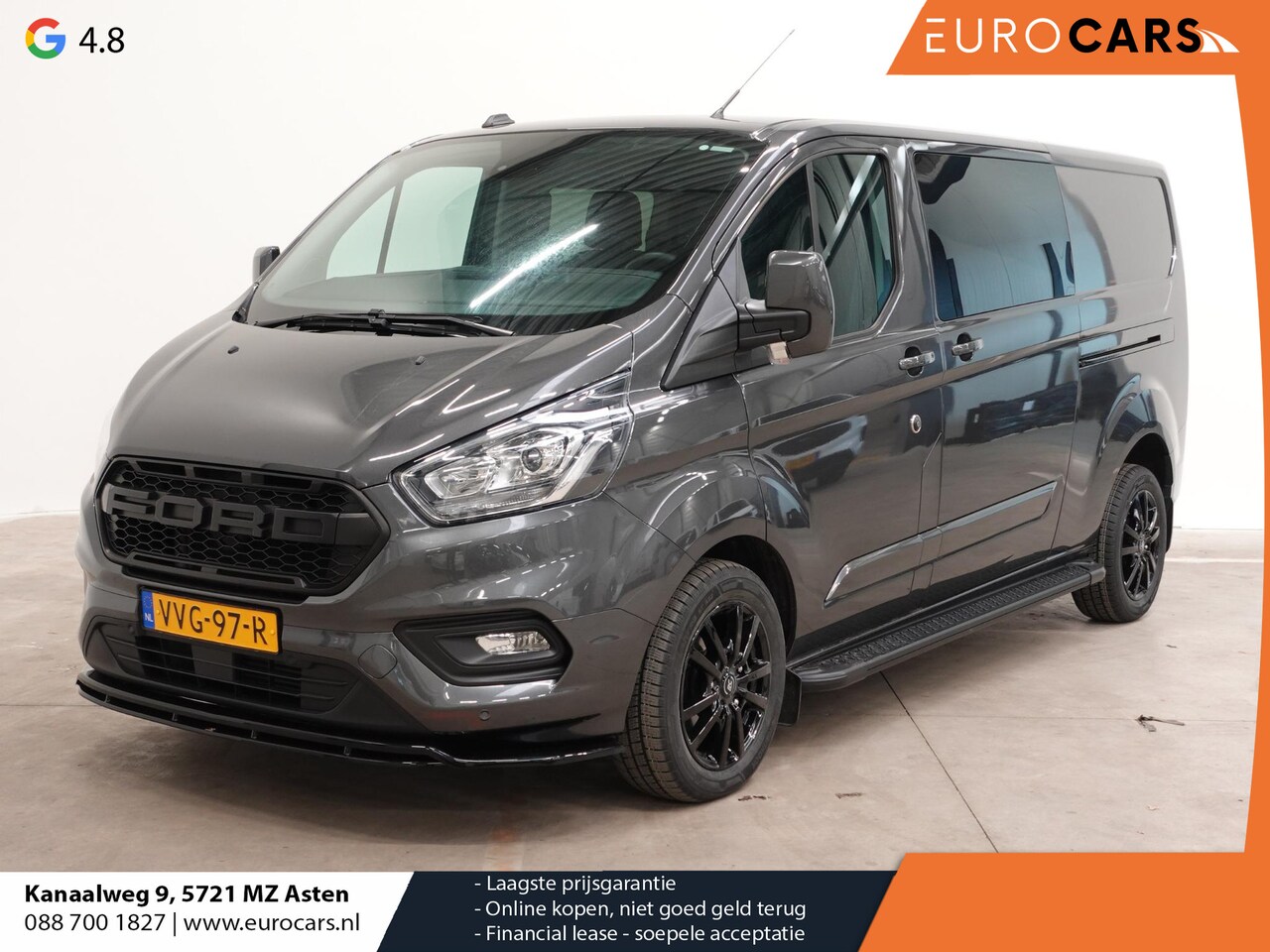 Ford Transit Custom - 300 2.0 TDCI L2H1 Limited Dubbele Cabine Automaat Raptor Edition Navi Airco 2 Schuifdeuren - AutoWereld.nl