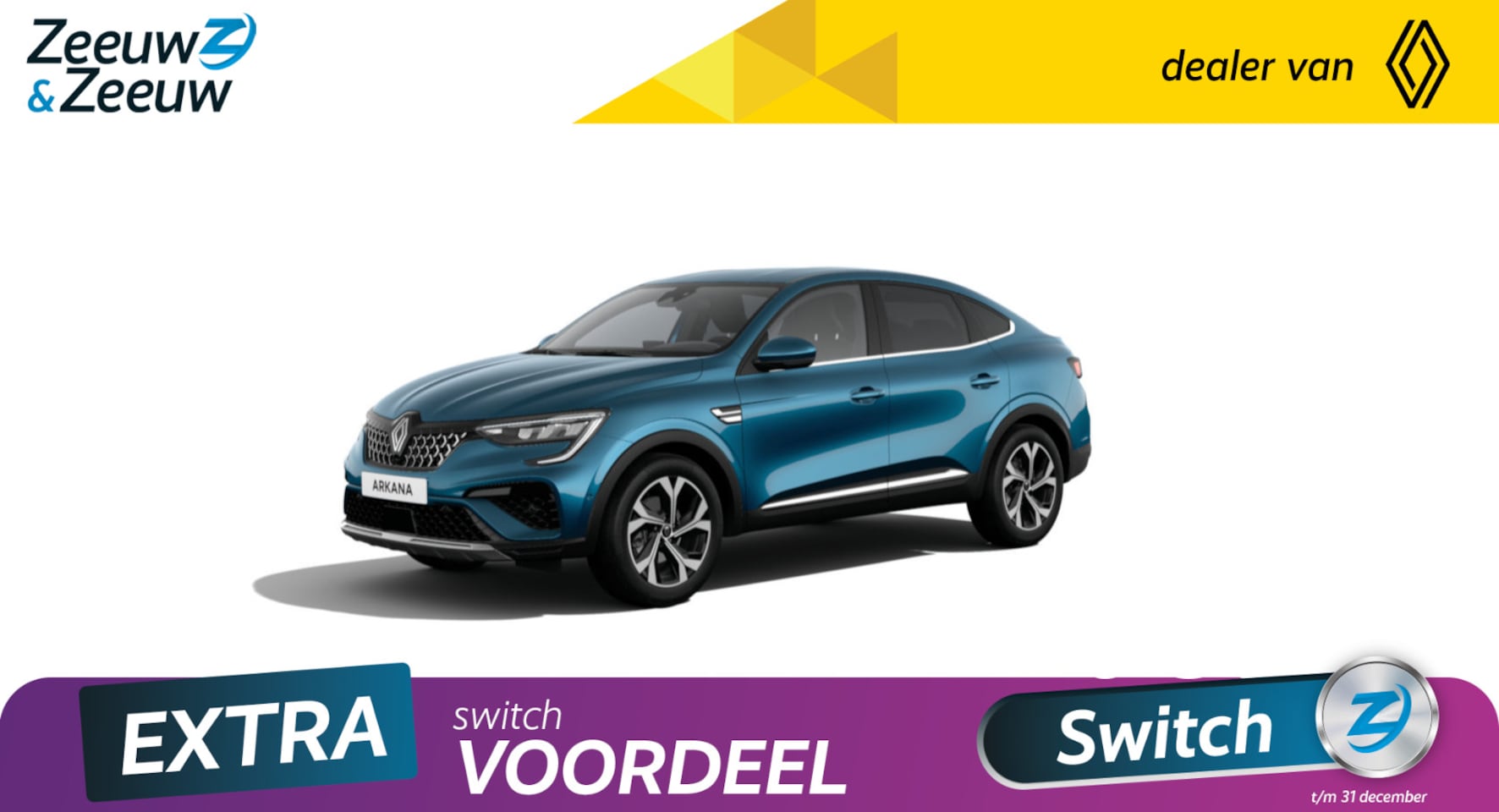 Renault Arkana - 1.6 E-Tech hybrid 145 techno | Nu leverbaar met €1500,- Zeeuw & Zeeuw korting | - AutoWereld.nl