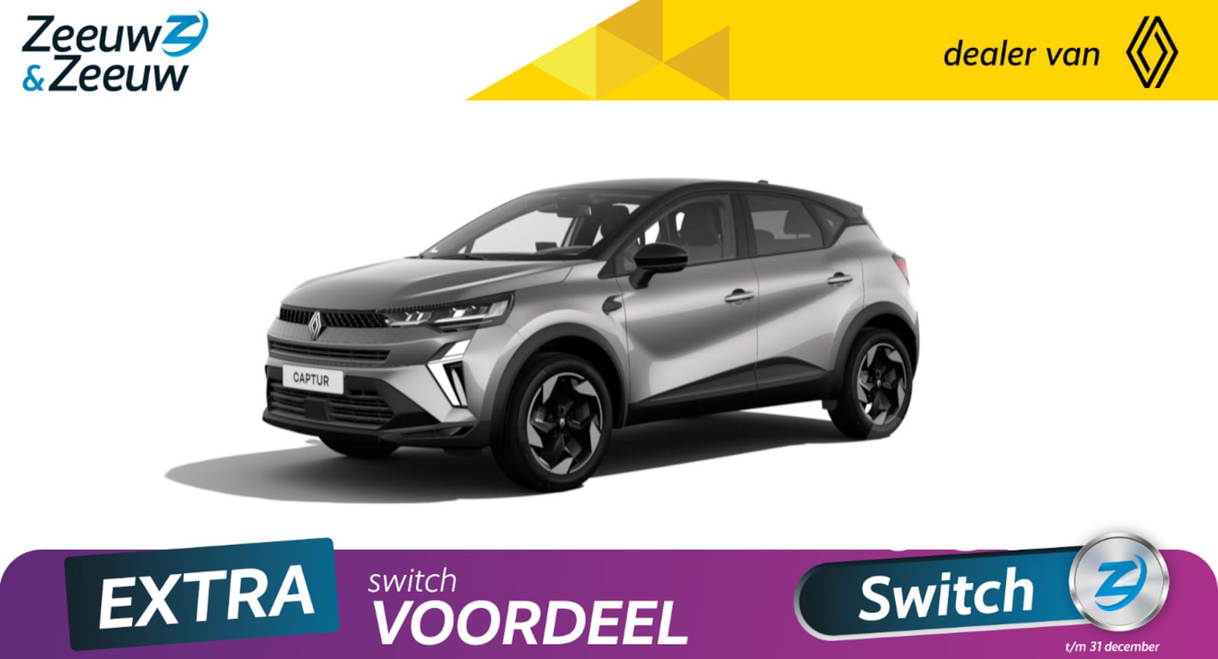 Renault Captur - Mild Hybrid 160 Techno | Nu leverbaar met €1500,- korting! | Bij Zeeuw & Zeeuw Renault Del - AutoWereld.nl