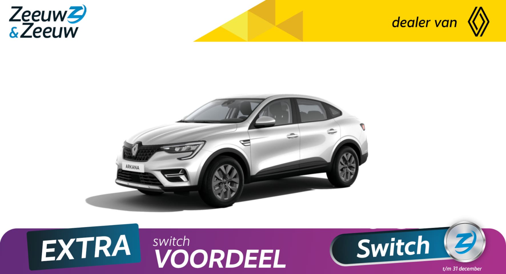 Renault Arkana - 1.6 E-Tech hybrid 145 evolution | Nu leverbaar met €1500,- Zeeuw & Zeeuw korting | - AutoWereld.nl