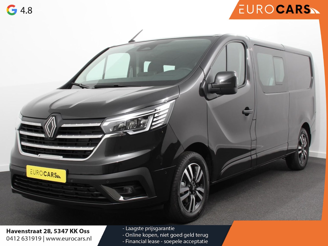 Renault Trafic - 2.0 Blue dC1 150 EDC T29 L2H1 Extra Dubbele Cabine Demo ! | Navigatie | Airco | Lichtmetal - AutoWereld.nl