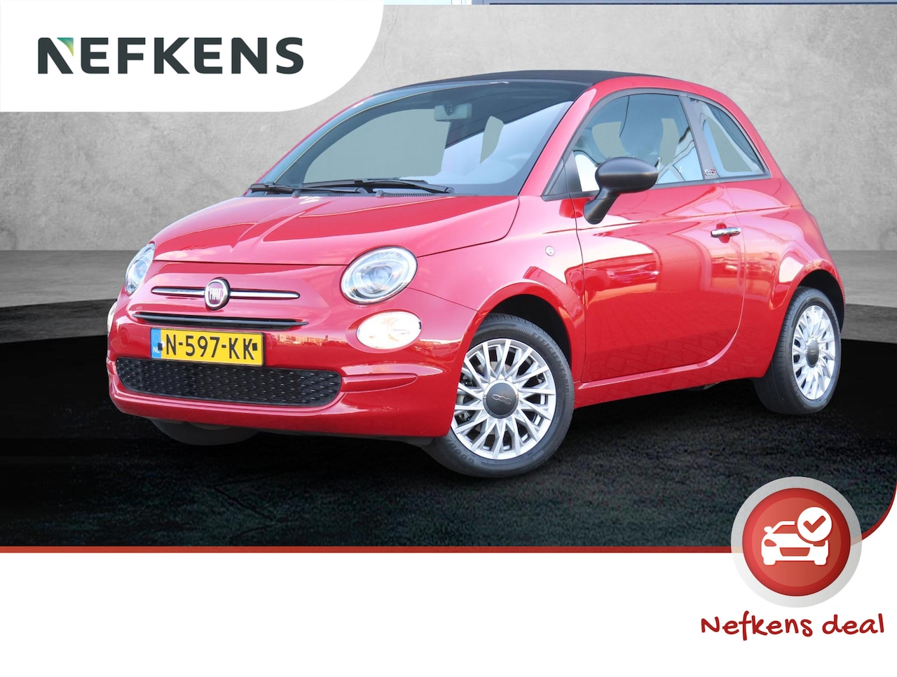 Fiat 500 C - 70pk Hybrid Cult Cabrio (1ste eig./Airco/NAV./AppleCarPlay/LMV/NL auto!/GOED ondh.) - AutoWereld.nl