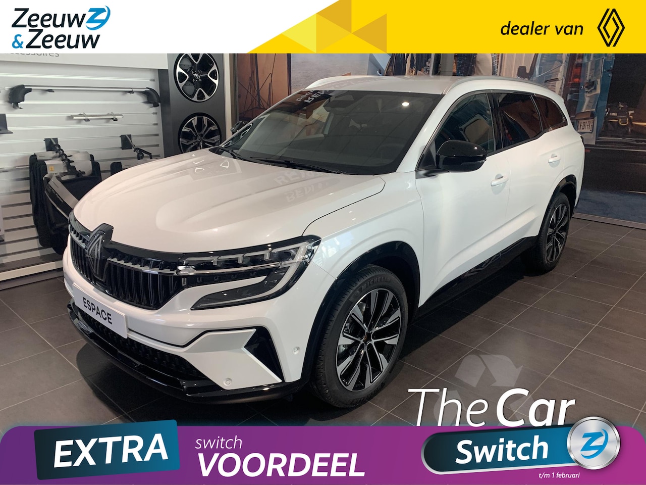 Renault Espace - E-Tech Hybrid 200 techno 7p. Op voorraad bij Zeeuw & Zeeuw Naaldwijk /  nu met 3.300 euro - AutoWereld.nl