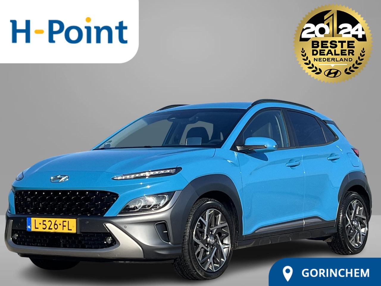 Hyundai Kona - 1.6 GDI HEV Premium |  Lederen bekleding | Adaptieve cruisecontrol | Afneembare trekhaak | - AutoWereld.nl