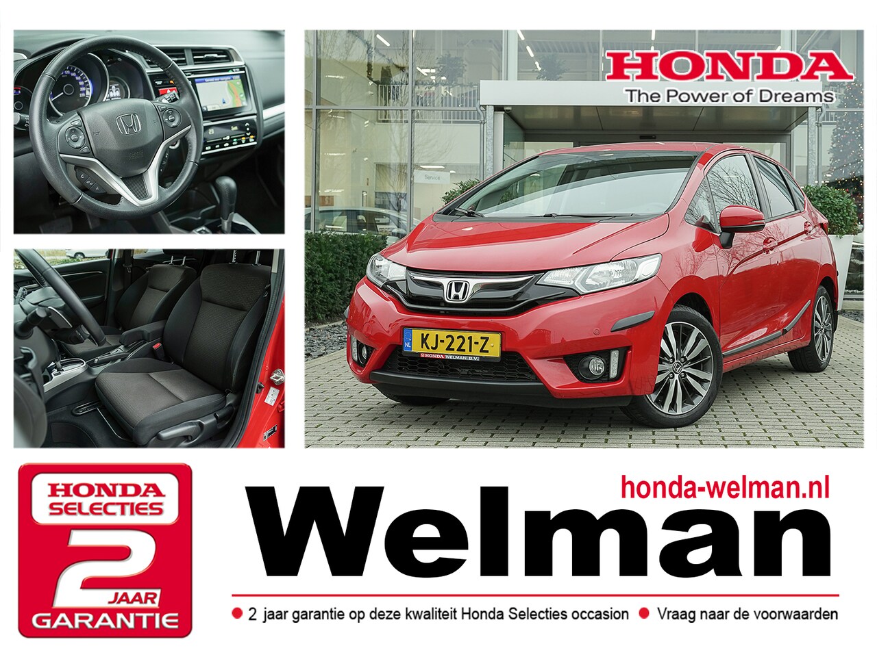 Honda Jazz - 1.3i V-TEC ELEGANCE - AUTOMAAT - TREKHAAK - NAVIGATIE - ALL WEATERS - AutoWereld.nl