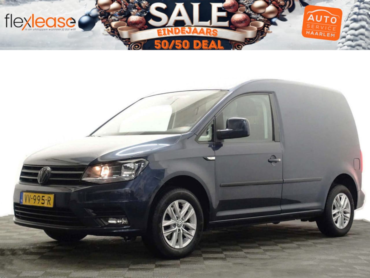 Volkswagen Caddy - 2.0 TDI Euro 6 L1H1 BMT Highline+ Full map Navi, Cruise, Airco, PDC, Grijs Kenteken - AutoWereld.nl