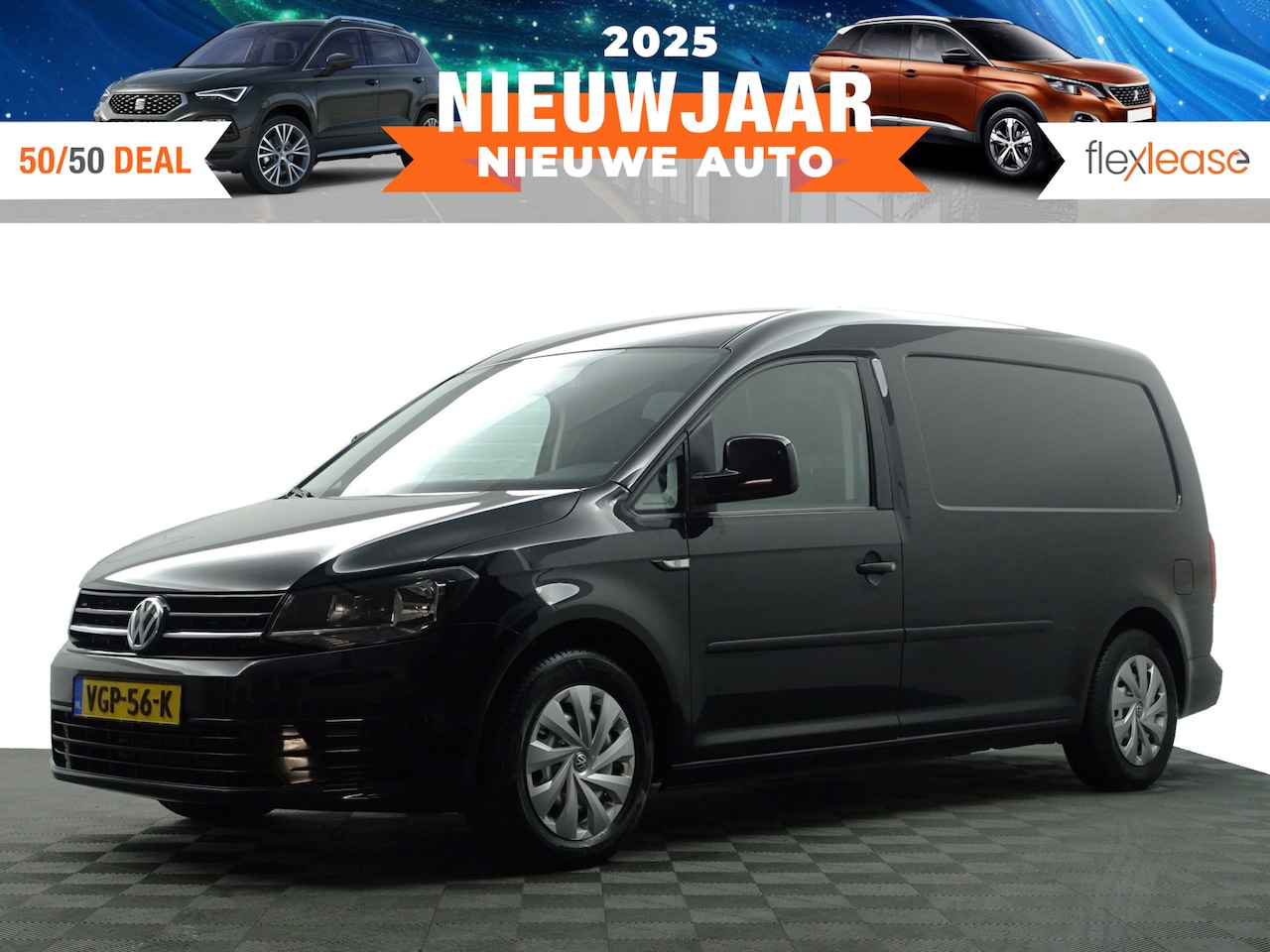 Volkswagen Caddy Maxi - 2.0 TDI Euro 6 L2H1 BMT Highline- Park Assist, Cruise, Clima, Elek Pakket, Grijs Kenteken - AutoWereld.nl