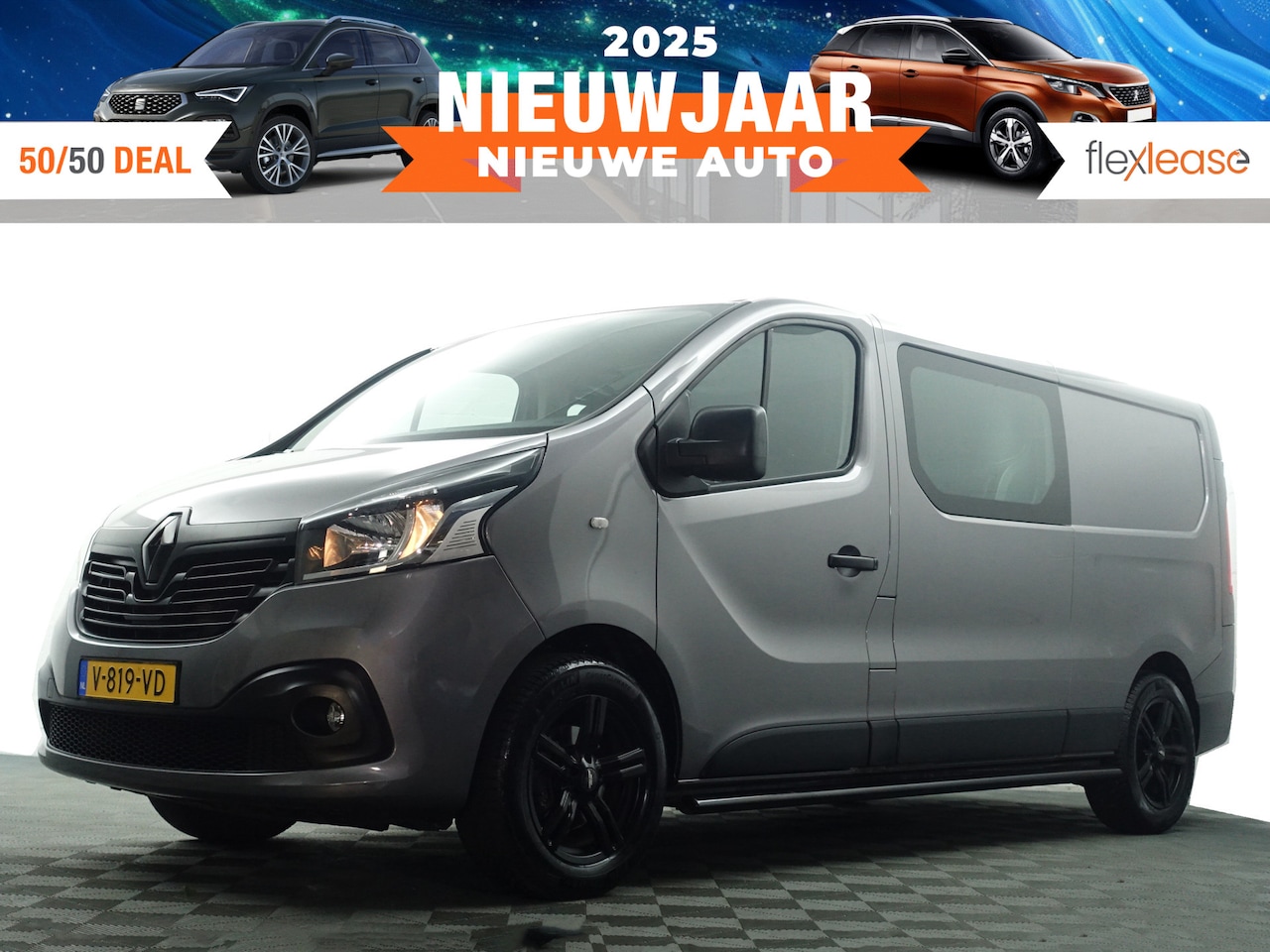 Renault Trafic - 1.6 dCi Euro 6 T29 L2 Sportline- Dubbele Cabine, 6 Pers, Park Assist, Navi, Clima, Cruise, - AutoWereld.nl