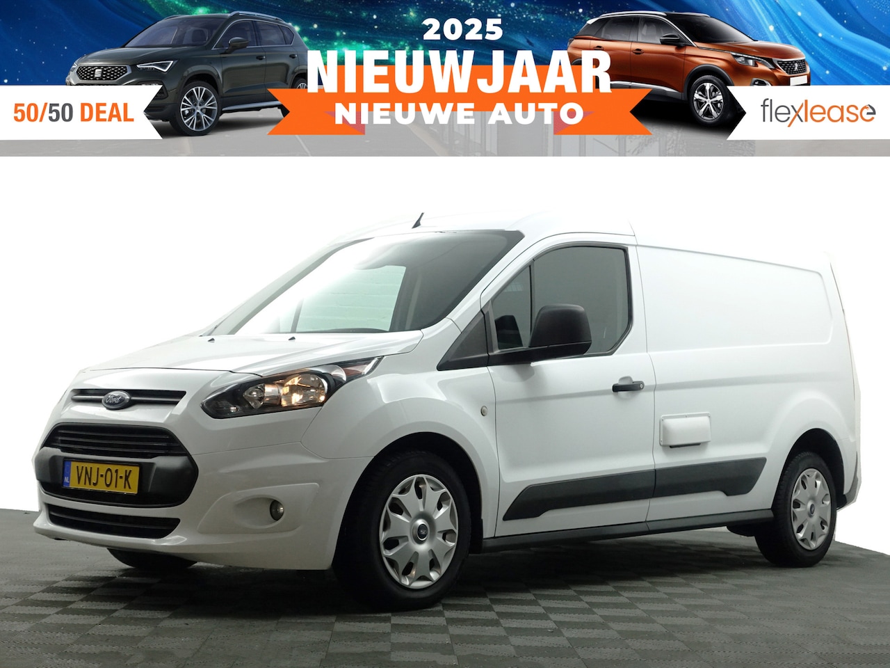 Ford Transit Connect - 1.5 TDCI Euro 6 L2 Trend- 3 Pers, Park Assist, Clima, Cruise, Grijs kenteken - AutoWereld.nl