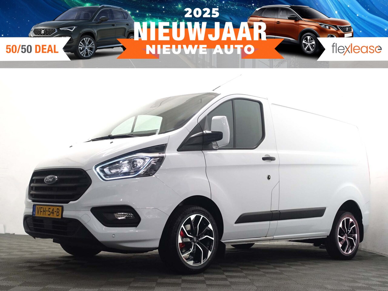 Ford Transit Custom - 280 2.0 TDCI Euro 6 L1 Sportline- 3 Pers, Clima, Led, Cruise, Bluetooth, Drive select, Gri - AutoWereld.nl