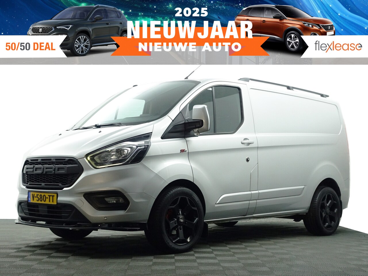 Ford Transit Custom - 280 2.0 TDCI Euro 6 ST-Line Aut- 3 Pers, Design Leder, Led, Camera, Lane Assist, CarPlay, - AutoWereld.nl