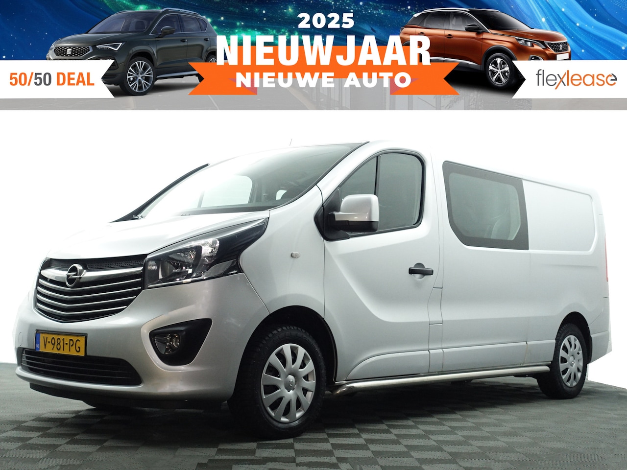 Opel Vivaro - 1.6 CDTI Euro 6 L2 Sport- Dubbele Cabine, 6 Pers, Led, Camera, Navi, Cruise, Sidebars - AutoWereld.nl