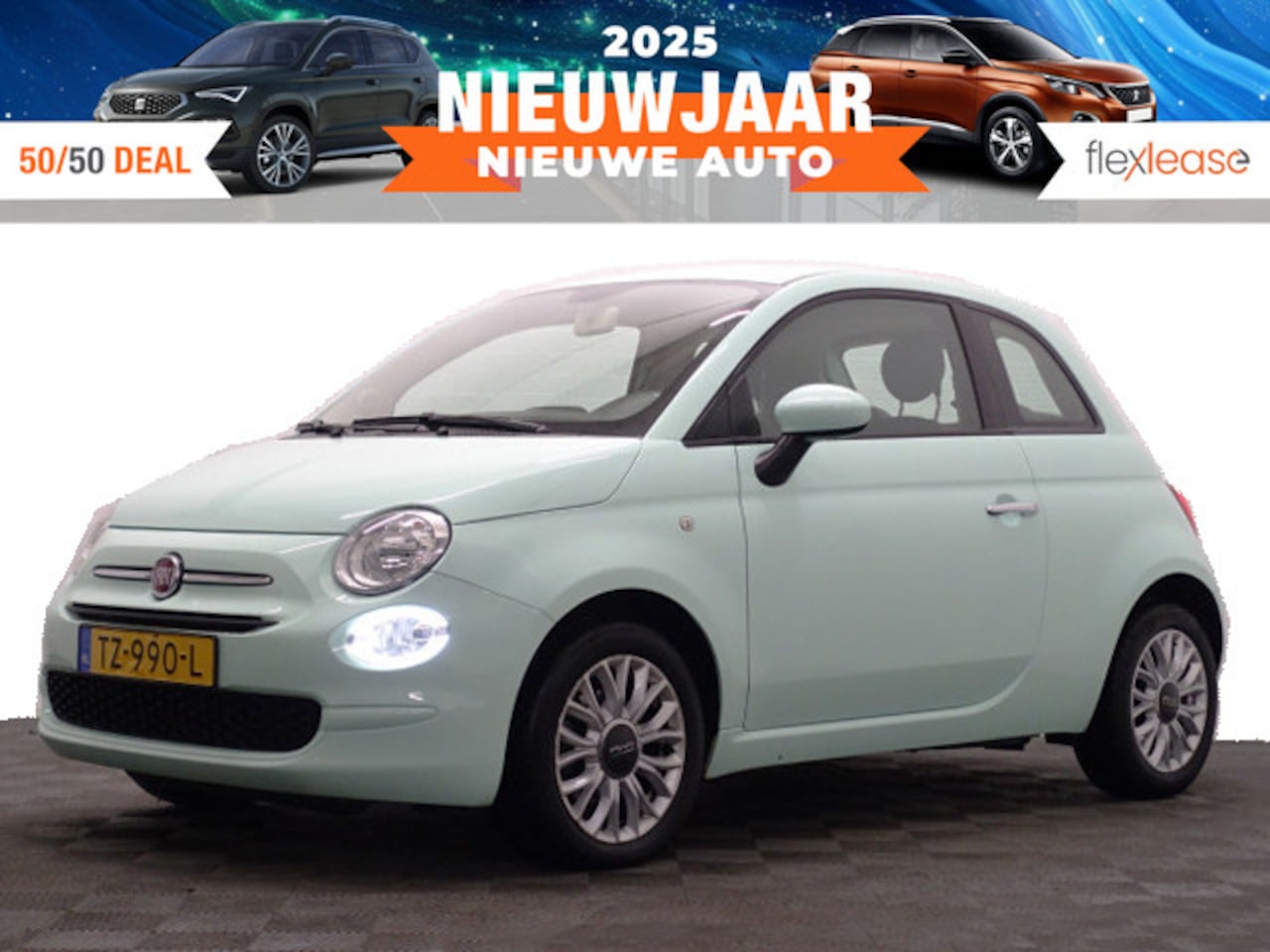 Fiat 500 - 1.2 Sportline- Xenon Led, Mf Stuur, Cruise, Airco, Elek pakket - AutoWereld.nl