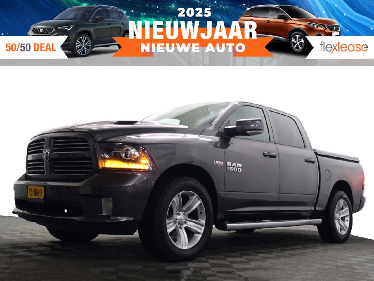 Dodge Ram 1500 - 5.7 V8 4x4 Quad Cab 6'4 Laramie Aut- LPG G3, Schuifdak, Elek Verwarmd/Geventileerd Interie - AutoWereld.nl