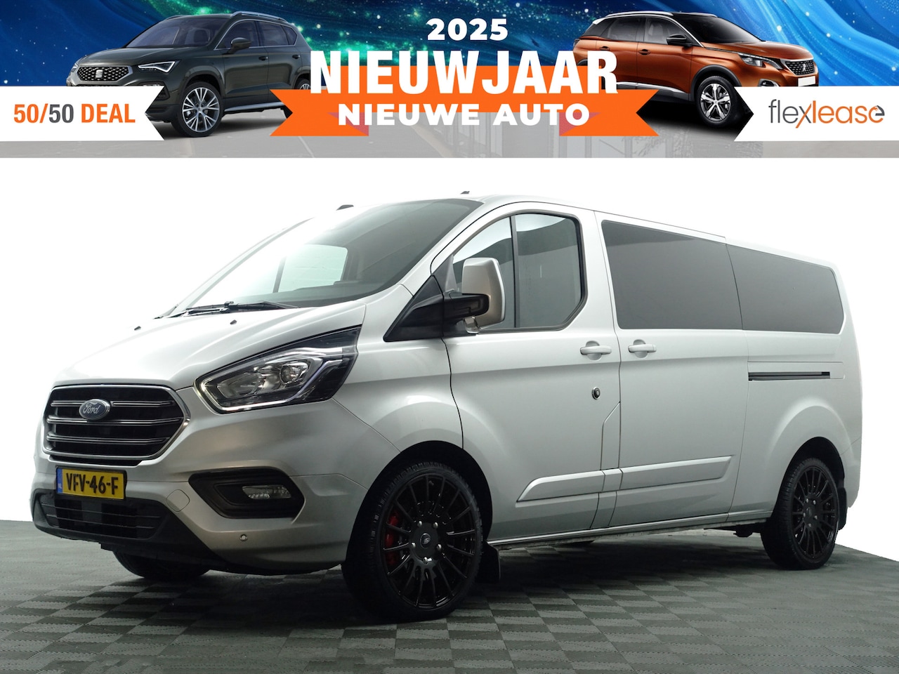 Ford Transit Custom - 300 2.0 TDCI Euro 6 L2 Sport Aut- 3 Pers, 2x Schuifdeur, Ada Cruise, Xenon Led, Stoelverwa - AutoWereld.nl