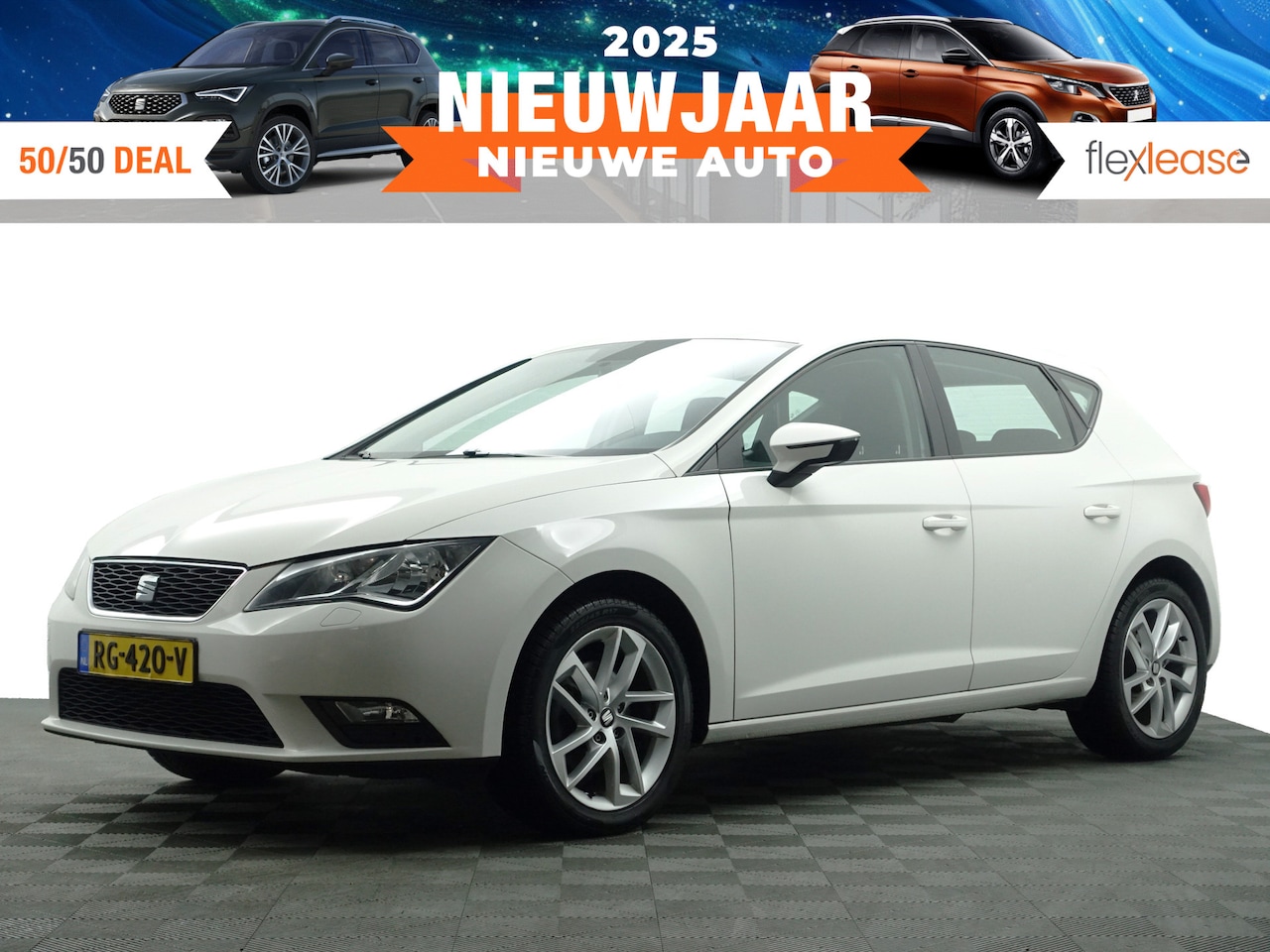 Seat Leon - 1.6 TDI Connect Aut- Park Assist, Navi, Cruise, Stoelverwarming, Clima - AutoWereld.nl