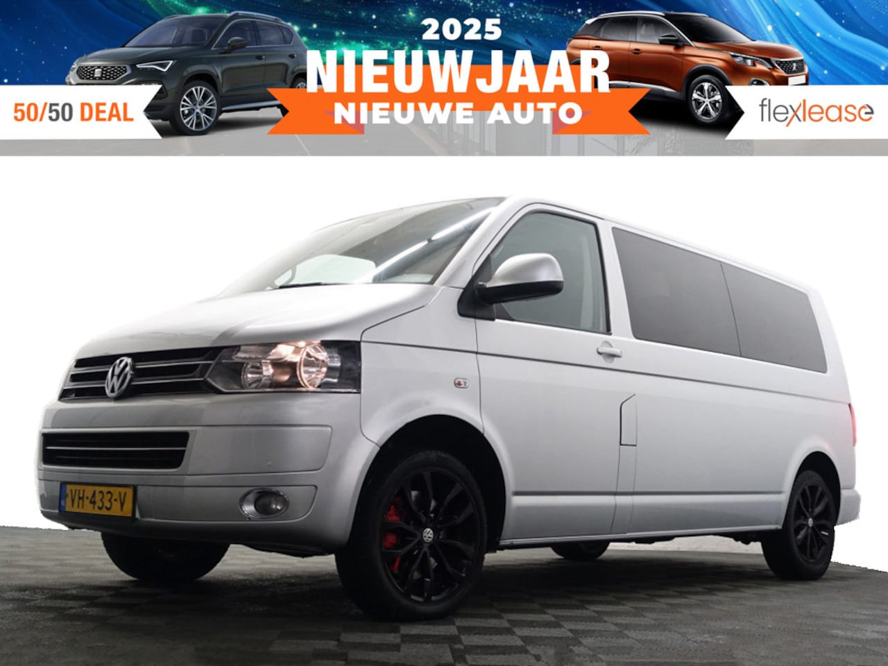 Volkswagen Transporter - 2.0 TDI L2 Highline+ Dubbele Cabine, 5 Pers, Design Leder, Park Assist, Navi, Trekhaak - AutoWereld.nl