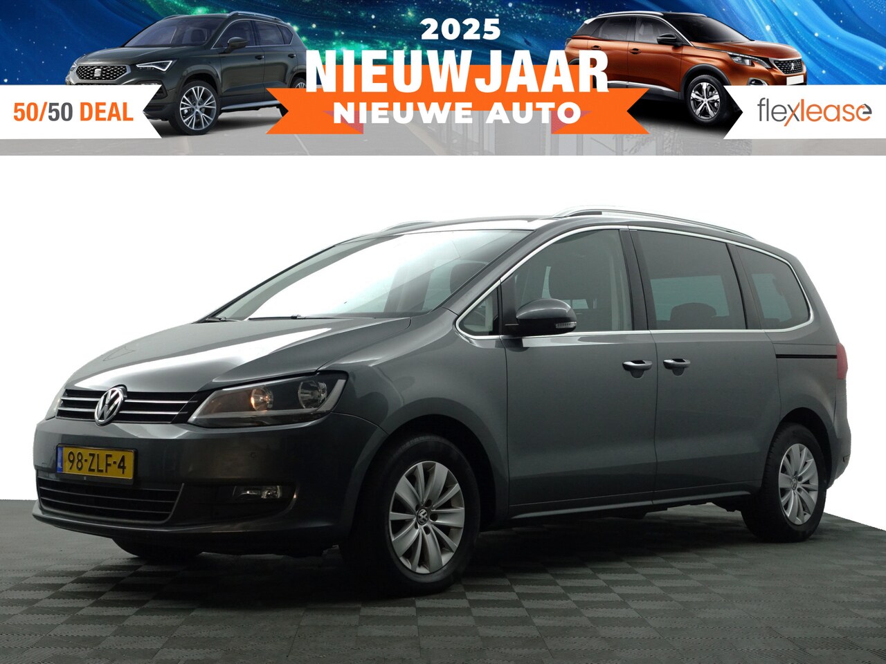 Volkswagen Sharan - 1.4 TSI Highline- 7 Pers, Park Assist, Navi, Trekhaak, Clima, Cruise, 2x Schuifdeur - AutoWereld.nl