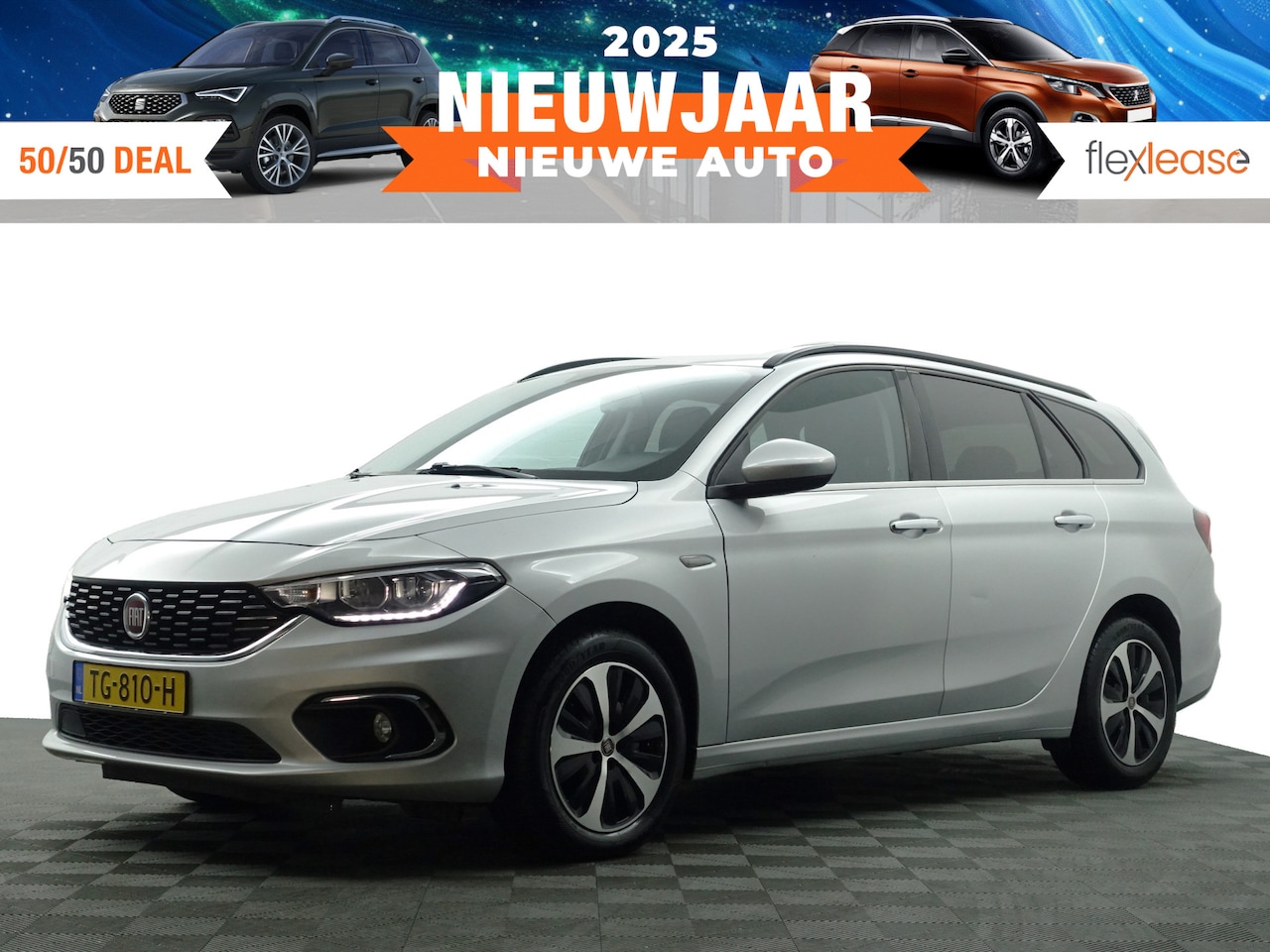 Fiat Tipo Stationwagon - 1.6 MultiJet 16v Business Lusso Aut- Leder Interieur, Ada Cruise, Camera, Park Assist, Sto - AutoWereld.nl